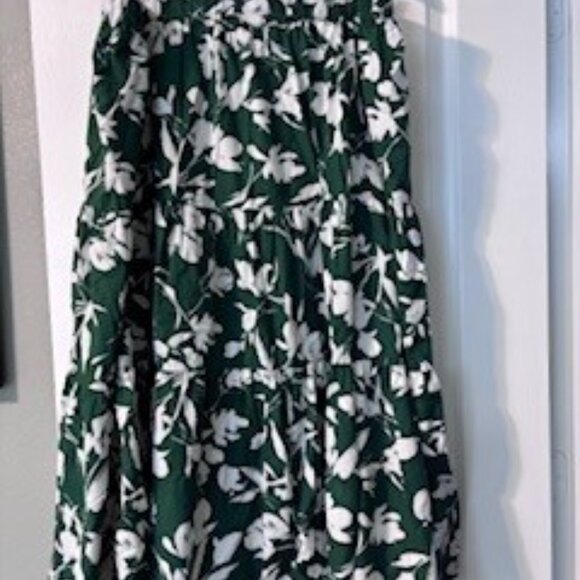 Lane Bryant Poplin Pull-On Maxi Skirt, green floral, size 22/24 - Picture 5 of 5